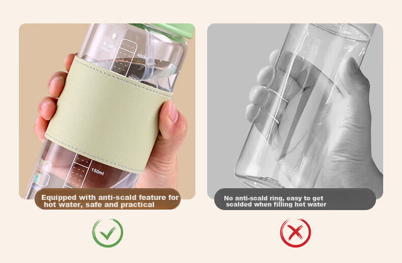 Sidomi Straw Cup Maternity and Pregnancy Glass Water Cup with Measurement for Elderly Bedridden Patients Adult Drinking Cup 13