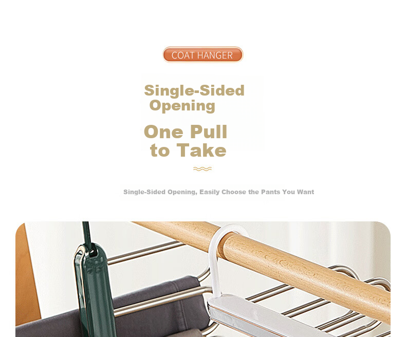 40,000km Folding Pants Hanger Multi-Layer Multifunctional Non-Slip Trouser Rack Home Use Pants Clip Organizer 5