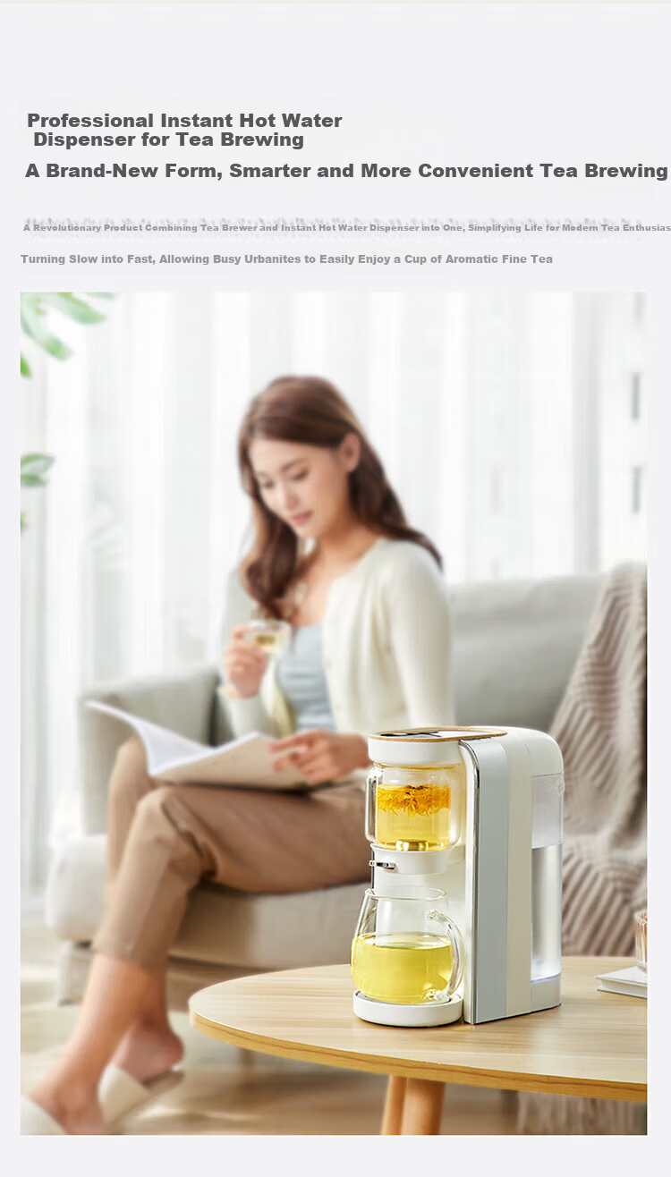 Mingzhan [Mid-Autumn Festival Gift] Health Pot Tea Maker Electric Kettle Teapot Mini Glass Flower Tea Pot Fast Heating Desktop Tea Machine Electric Water Boiler Tea Maker MZ-1151 8