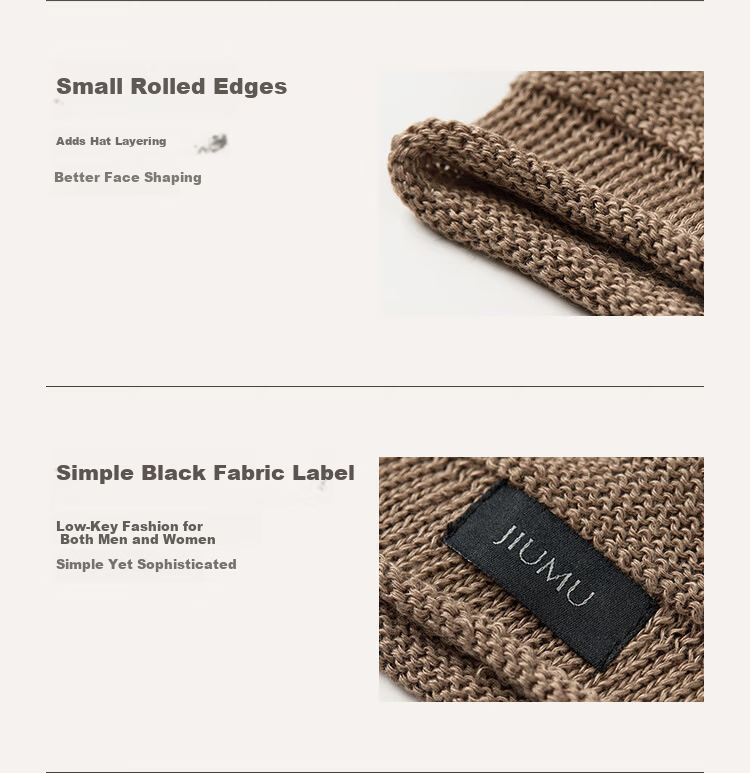 JIUMU Linen Hat Unisex Headwrap Cold Weather Thin Summer Knit Beanie Warm Air Conditioning Cap Maternity Sleep Cap 10