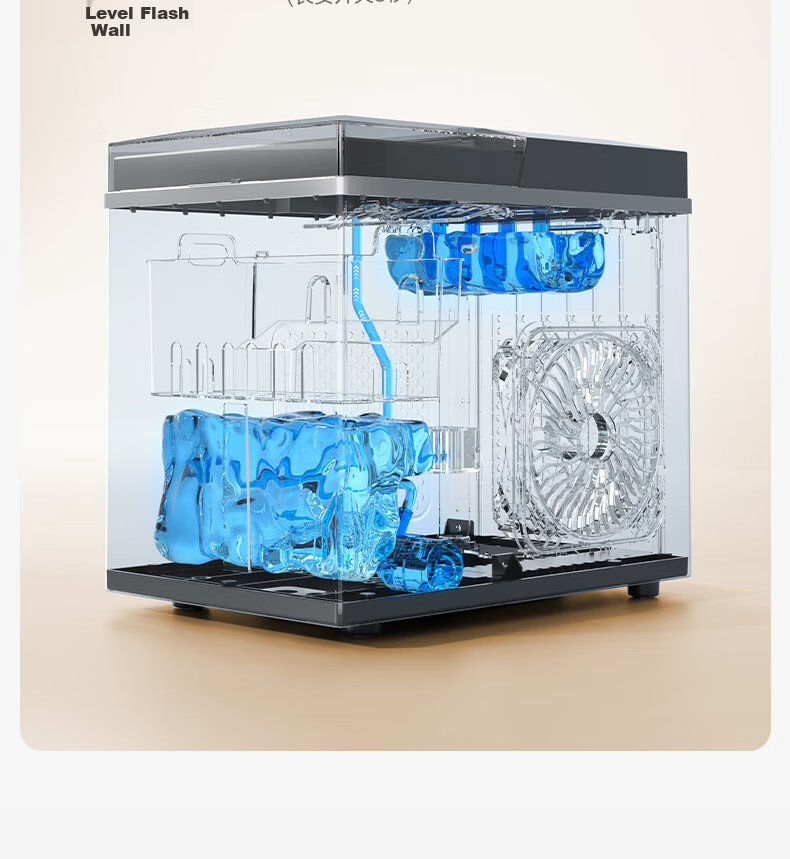 Deli Ice Maker, Compact Home And Dorm Portable Mini 92W Low-Power Ice Making Machine, Fully Automatic Water Dispenser with Self-Cleaning Water System, Food-Grade Material 9