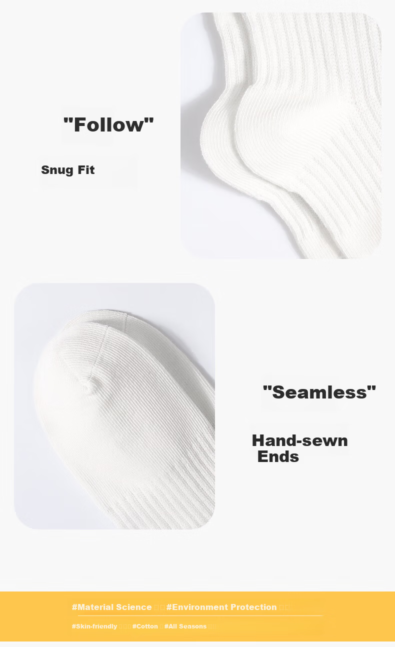 Zhiyouban Children's White Socks, Student White Cotton Socks, Boys' Sports Socks, Spring Autumn Summer Cotton Socks, Girls' Thin School Uniform Socks 9