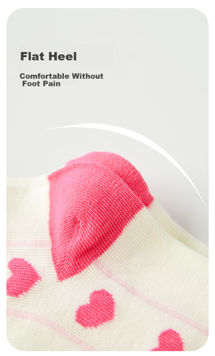 DEESHA 7A Antibacterial Girls' Socks, 5 Pairs, Seamless, Comfortable, Breathable, Anti-Pilling Cotton Socks for Kids, All-Season 2