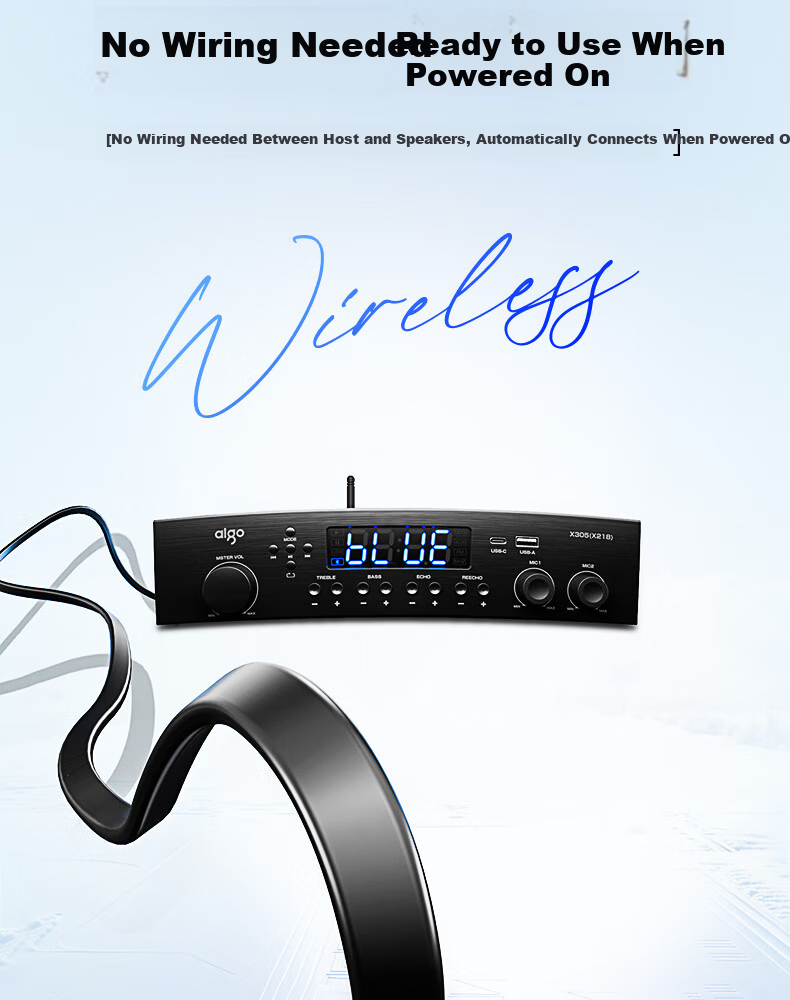 Patriot 6.5-inch X306 Wireless Wall-Mounted Speaker Bluetooth Professional KTV Home Stage Speaker for Conference Room Dance Studio Gym Classroom High Power High Volume 6