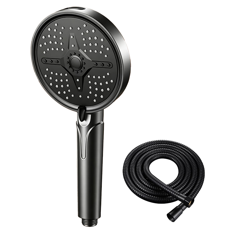 HOMK [Germany] High-Pressure Shower Head Set with Hose, Powerful Water Flow Shower Sprayer