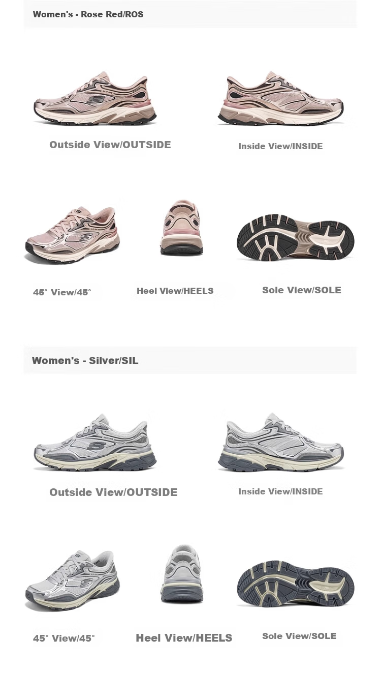 Skechers Silver Wing Women's Dad Shoes Casual Fashion Comfortable Height Increasing Sneakers 150711 49