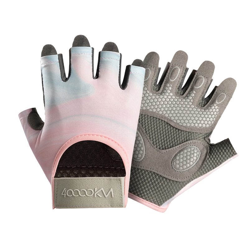 40,000km Cycling Half-Finger Gloves Outdoor Fitness Non-Slip Breathable Shock-Absorbing Wear-Resistant Thin Half-Finger Anti-Blister Gloves Size M