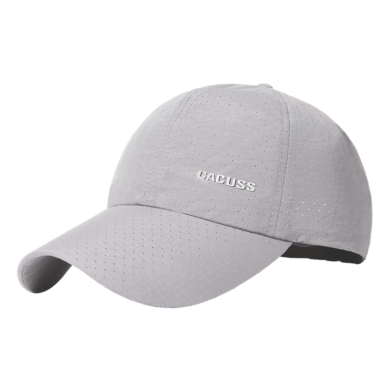 CACUSS Men's Baseball Cap Summer Outdoor Sun Protection Breathable Mountaineering Sports Hat Light Gray M