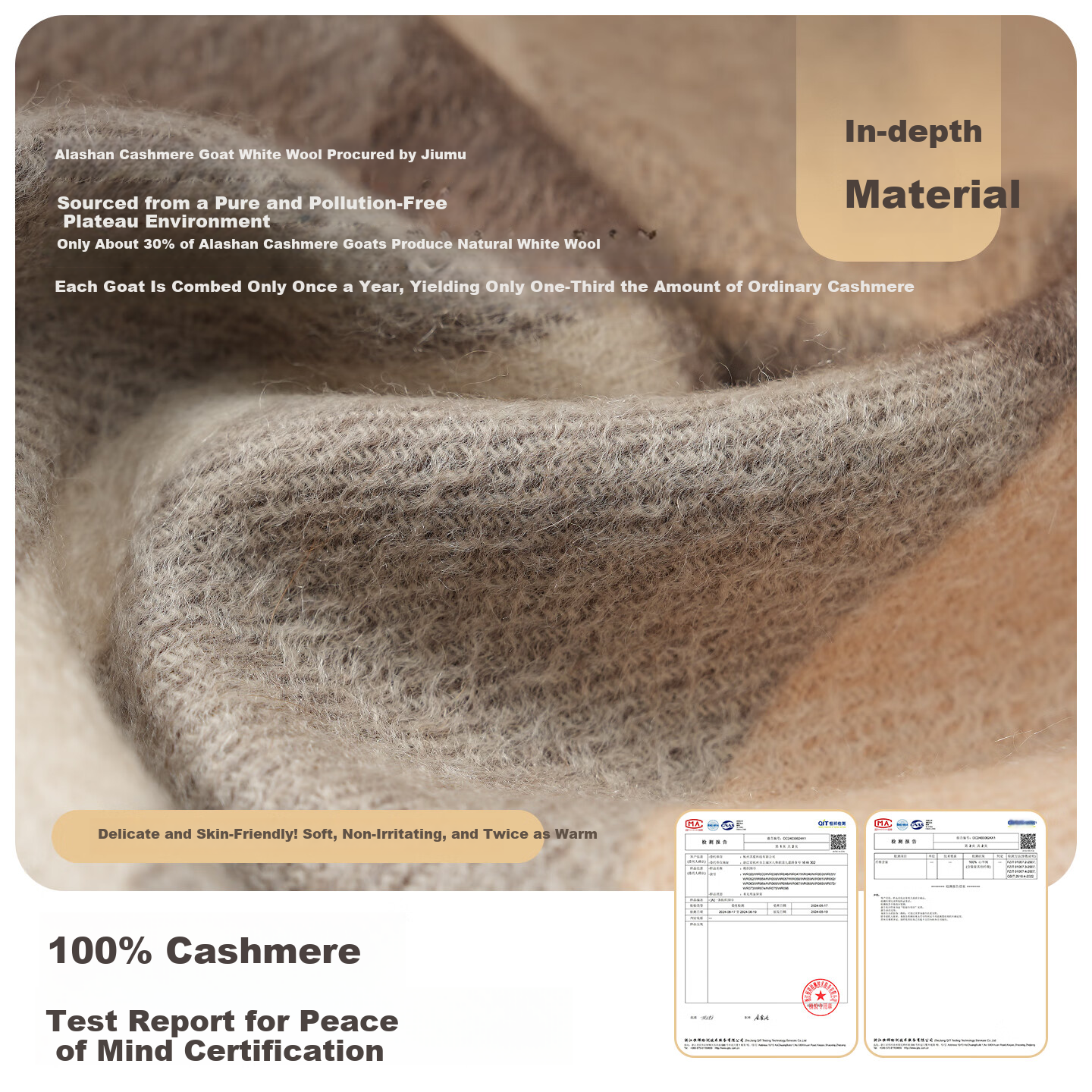 JIUMU 100% Cashmere Scarf Women Autumn Winter Shawl Warm Neck Warmer Birthday New Year Gift Box Set