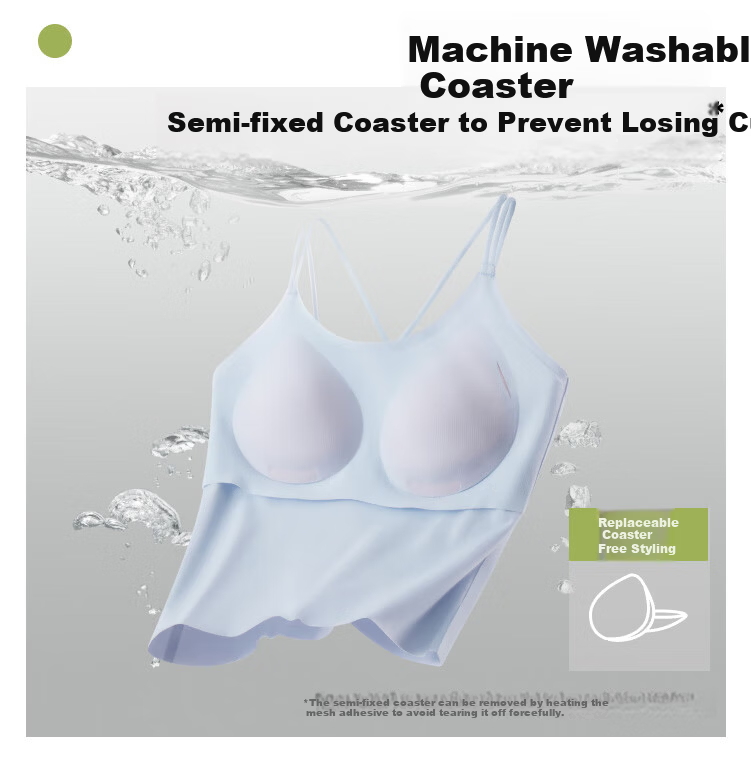 Banana Under Women's Camisole with Padded Bra-in, Lightweight Seamless Back Strap Tank Top for Layering or Outerwear 8