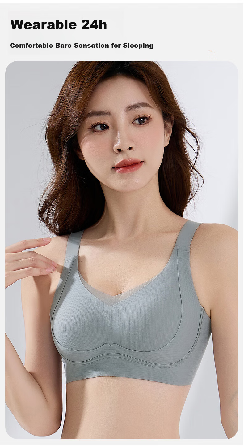 GRACEWELL Women's Small Bust Push-Up Anti-Sagging Bra with Side Support 2025 New Wide Strap Bra 6