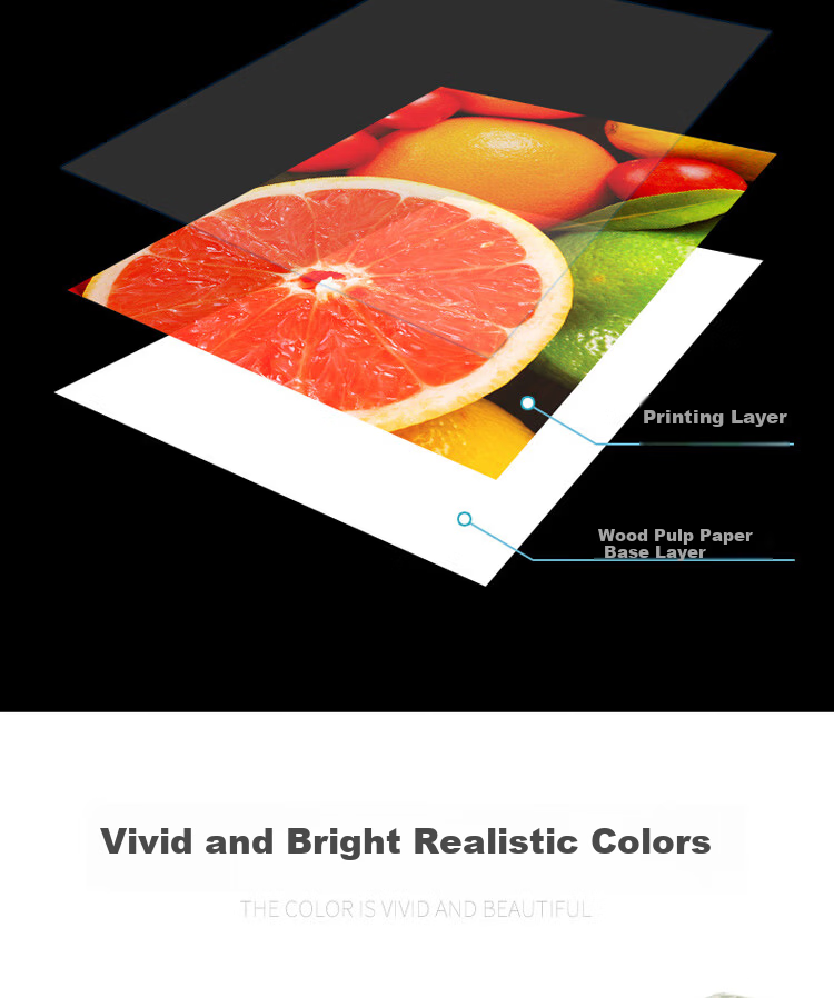 Elifo 5-Inch Photo Paper 3R High Gloss Inkjet Printing Paper 200g 100 Sheets 6