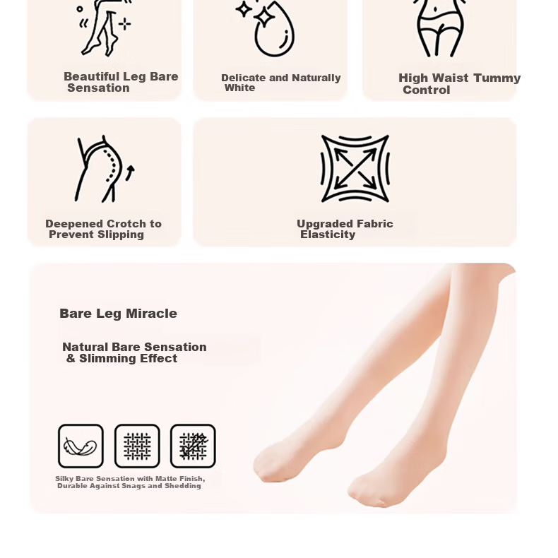 Langsha Kids Autumn Winter Fleece-Lined Thickened Skin-Colored Tights Outdoor Wear Sheer Pantyhose Girls Nude Leggings 4