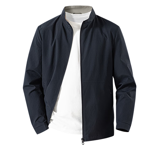 ROMON Men's Comfortable Business Jacket Casual Basic Versatile Stand Collar Outdoor Jacket