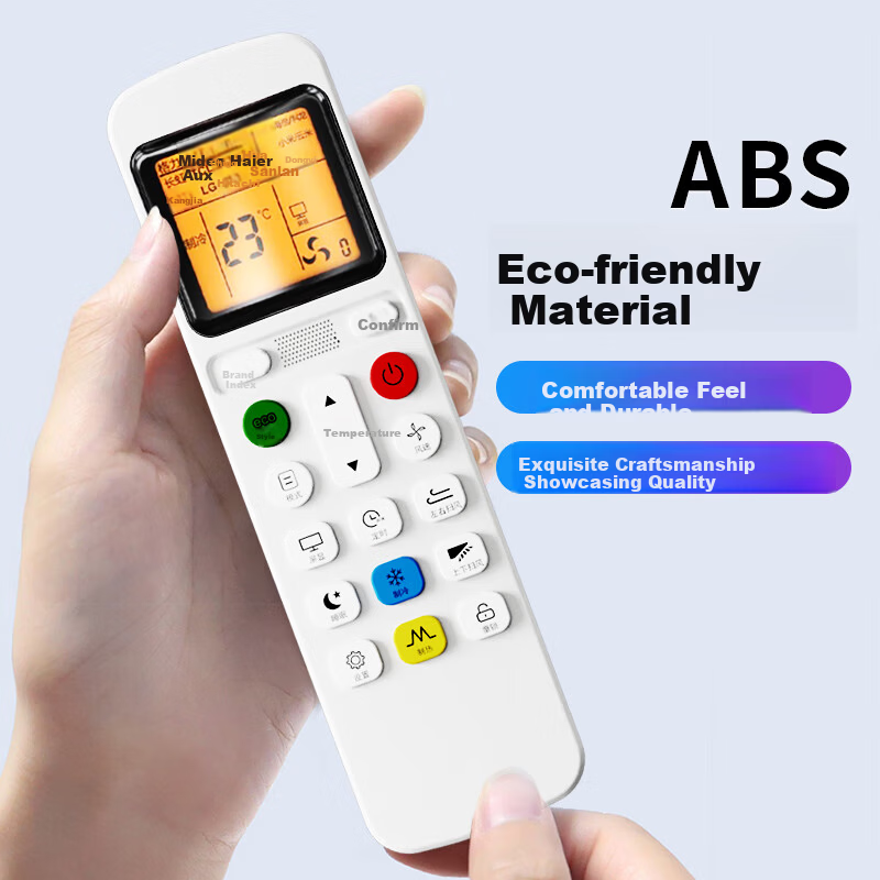 Beishi Universal Air Conditioner Remote Control Compatible with Gree, Midea, Changhong, Haier, Chigo, Kelon, Hitachi, Mitsubishi, Daikin, Hisense, AUX, Whirlpool, and More