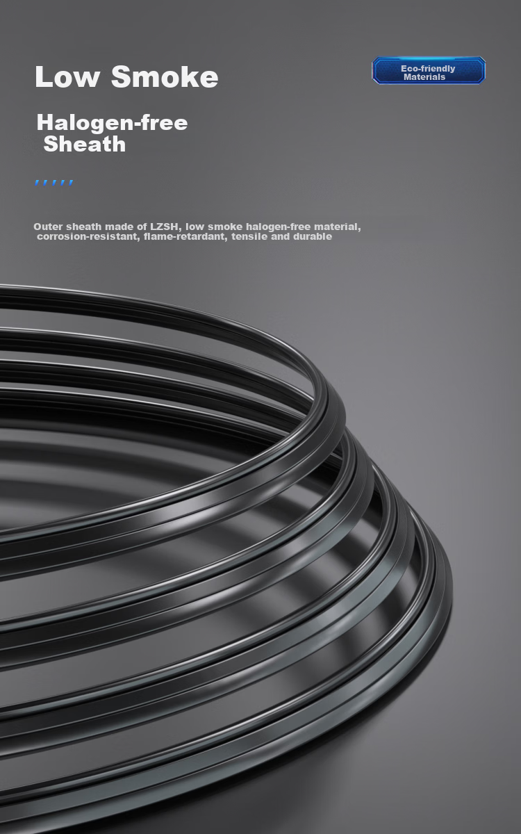 Bosende Fiber Optic Cable 150m Single Mode Single Core 1 Core 3 Steel Wire Outdoor Self-Supporting SC Connector BSD-GP1-150 Black 3