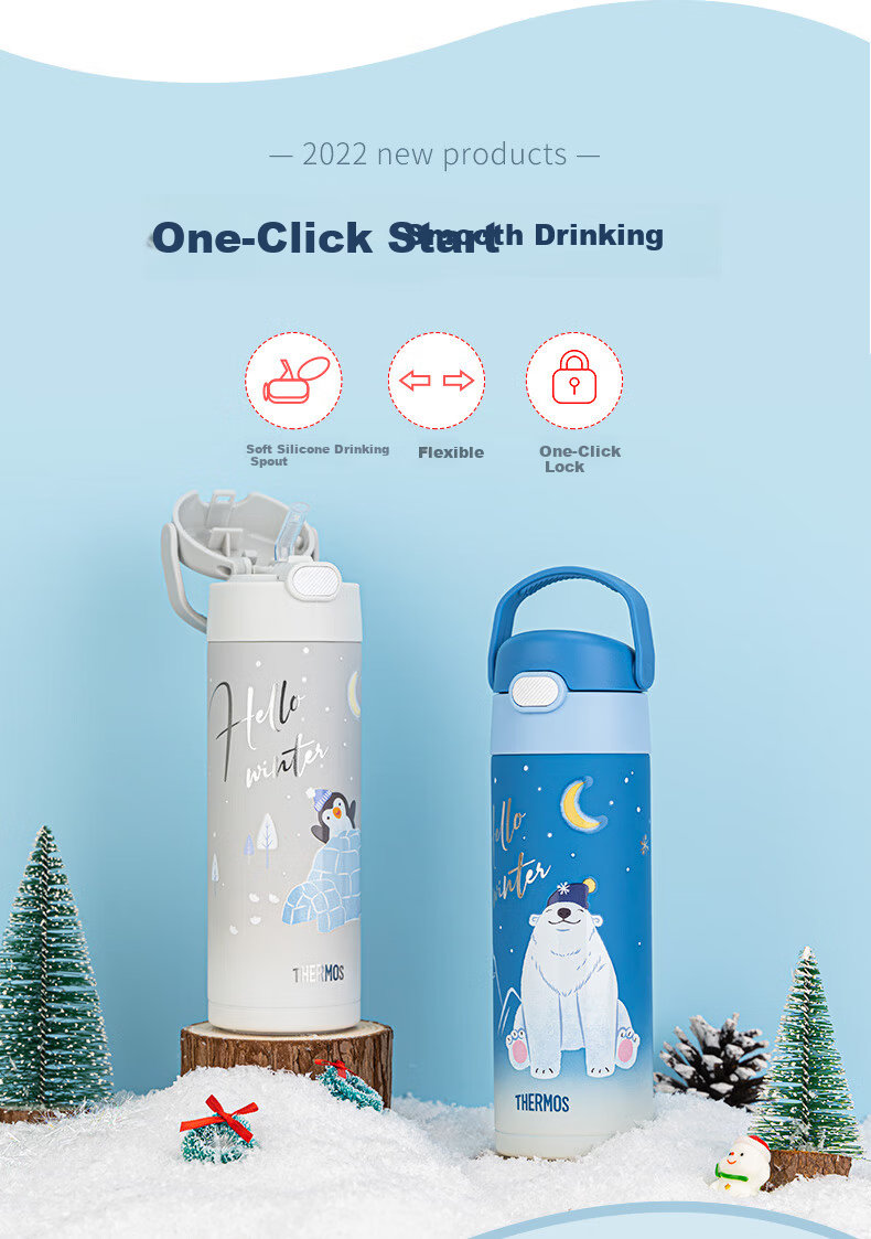 THERMOS Retro Crossbody Children's Water Bottle Bag Compatible with Approximately 500ml Various Cup Shapes, Hands-Free And Convenient for Travel, Gree 4