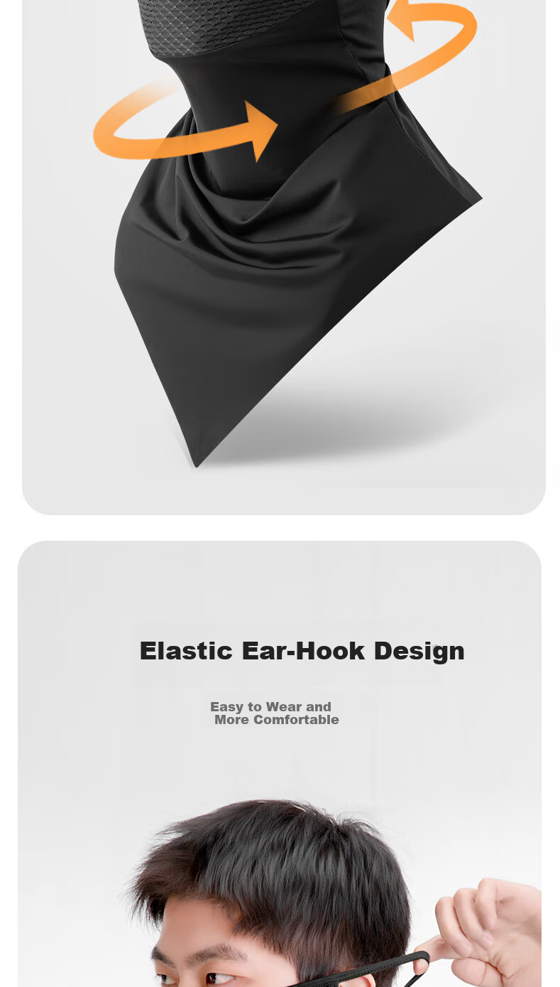 Captain Tas Cycling Face Mask Autumn Winter Warm Windproof Neck Gaiter Outdoor Motorcycle Electric Bike Face Cover Headscarf Black 19