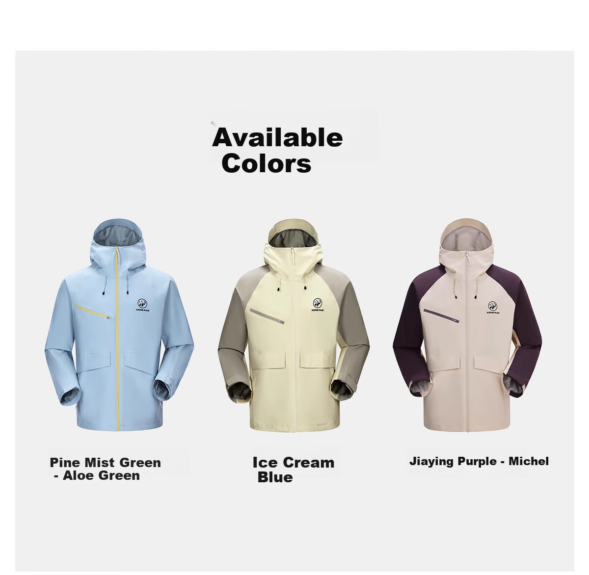 CAMEL Panda Single-Layer Windproof Waterproof Outdoor Mountaineering Jacket Unisex Colorblock A35BA31140 M 19