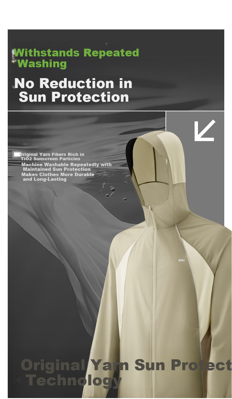 Beneunder Men's Sunscreen Jacket Skin Coat UV Protection Lightweight Water-Repellent Outdoor Fishing WR938 Cloud Gray 2XL 7