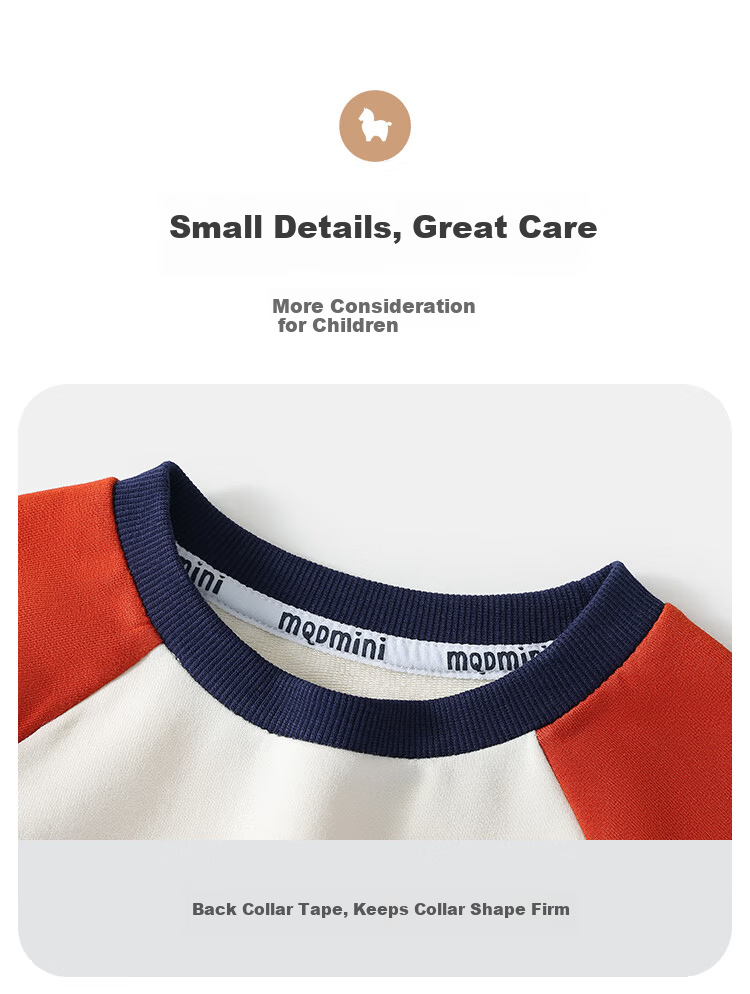 MQDMINI Boys' Sweatshirt 5A Antibacterial Kids' Outdoor Casual Cartoon Colorblock Top Delicious Burger 11