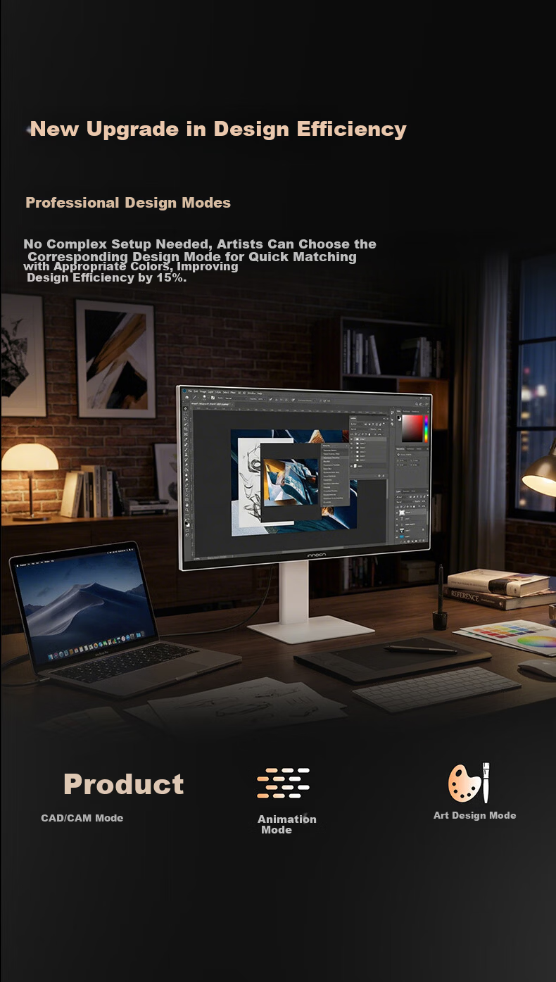 Union Innovation 27-inch 4K Apple Color 120Hz HDR500 Type-C 90W Mac External Monitor 99% P3 Color Gamut 2000:1 Professional Design Office Monitor CB27U1 6