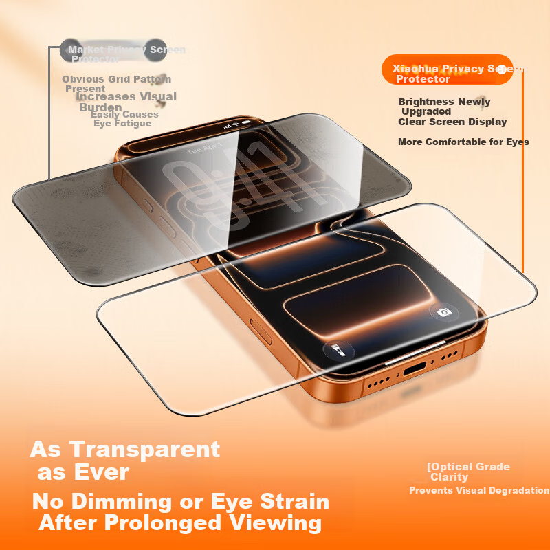 ALittleFlower Privacy Screen Protector for iPhone 13 Pro Max Tempered Glass, Compatible with iPhone 14 Plus, Full Coverage HD Anti-Explosion, Drop Resistant, Anti-Fingerprint Film