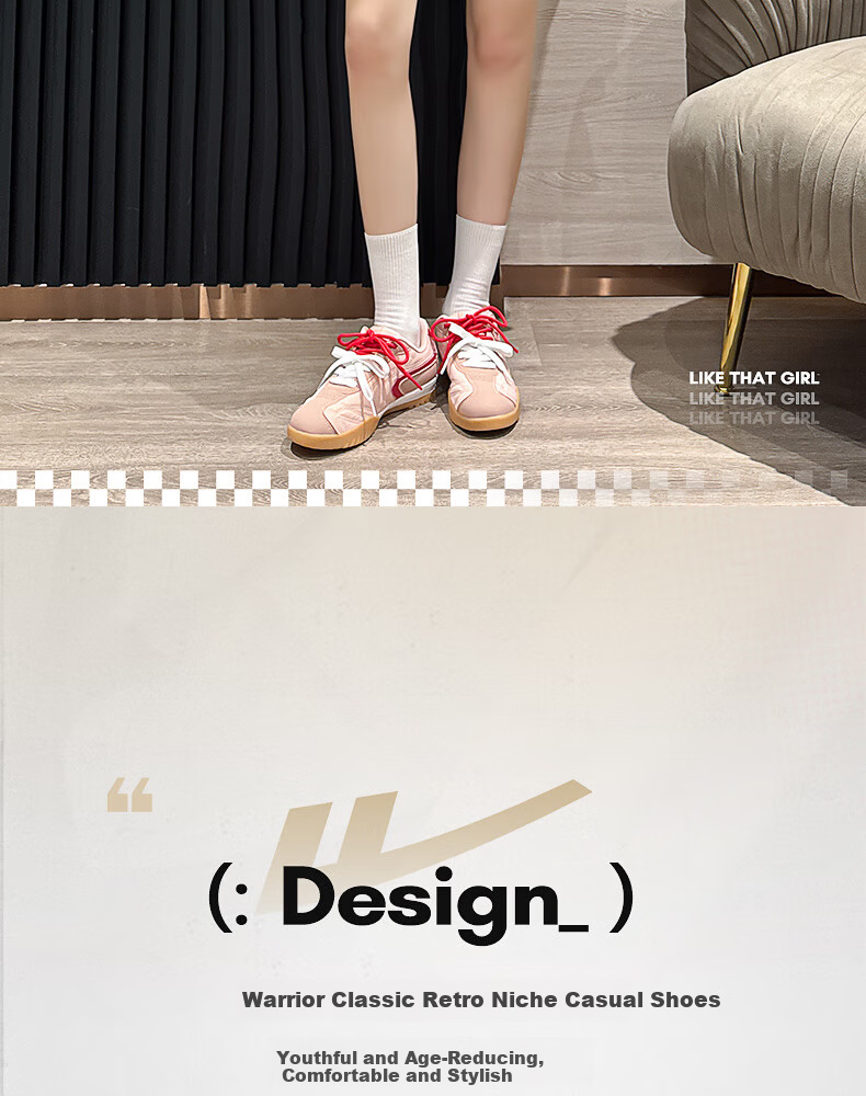 Warrior Women's Sneakers 2026 Summer New Dopamine Soft Sole German Training Shoes Casual Women's Shoes A-Gan Women's Shoes Yellow Size 37 1
