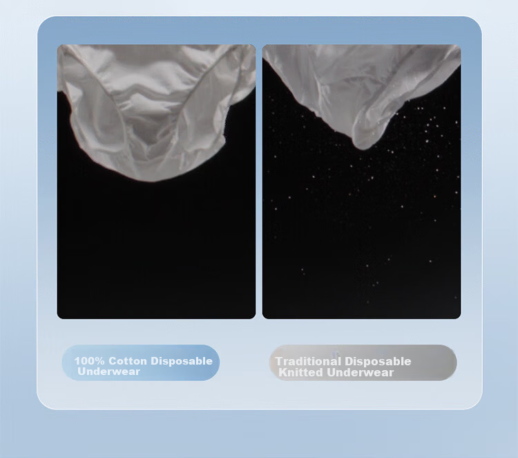 PurCotton Children's Disposable Cotton Underwear Unisex Baby Sterile Lint-Free Electron Beam Sterilized 3-Pack M 3