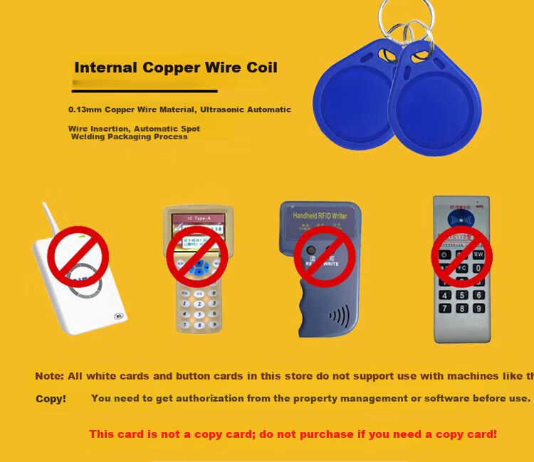 GS GSON Access Control ID Key Fob Attendance Card Universal 20pcs/Box 7