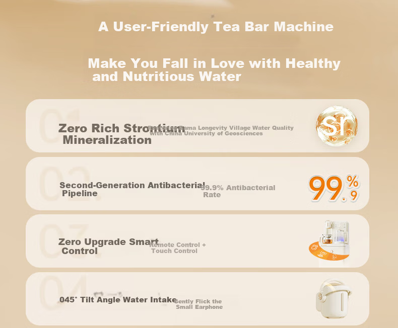 MeiLing Rich Strontium Mineralized Anti-Overflow Tea Bar Machine Home Multifunctional Office Standing Water Dispenser Tea Bar Cabinet 316L Stainless Steel Kettle MY-N08Pro Fresh Water 1.0Pro 4