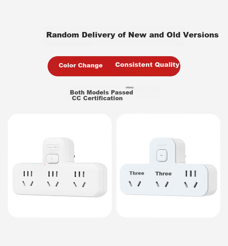Lengon Brand Zigzag Shape Adapter/Socket Converter/One-to-Three Master Control/Multifunctional One-to-Multiple Socket Extension/Wireless Power Strip/Power Strip Expander Q713 1