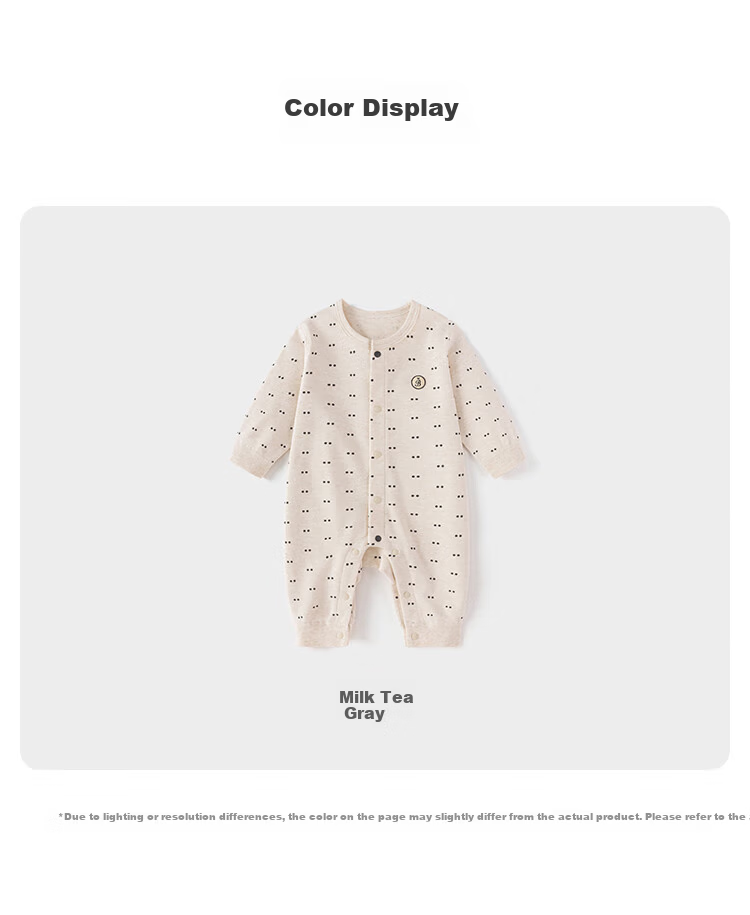 Babylove Baby Cotton Romper Spring Autumn Polka Dot Unisex Crawling Suit Outwear 10