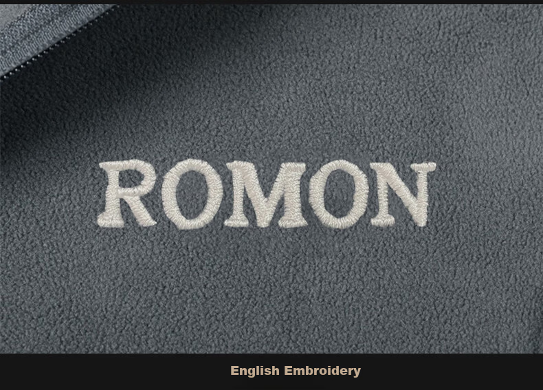 ROMON Men's Spring Autumn Casual Trendy Faux Lamb Wool Stand Collar Fleece Soft Polar Fleece Jacket Gray AM 23