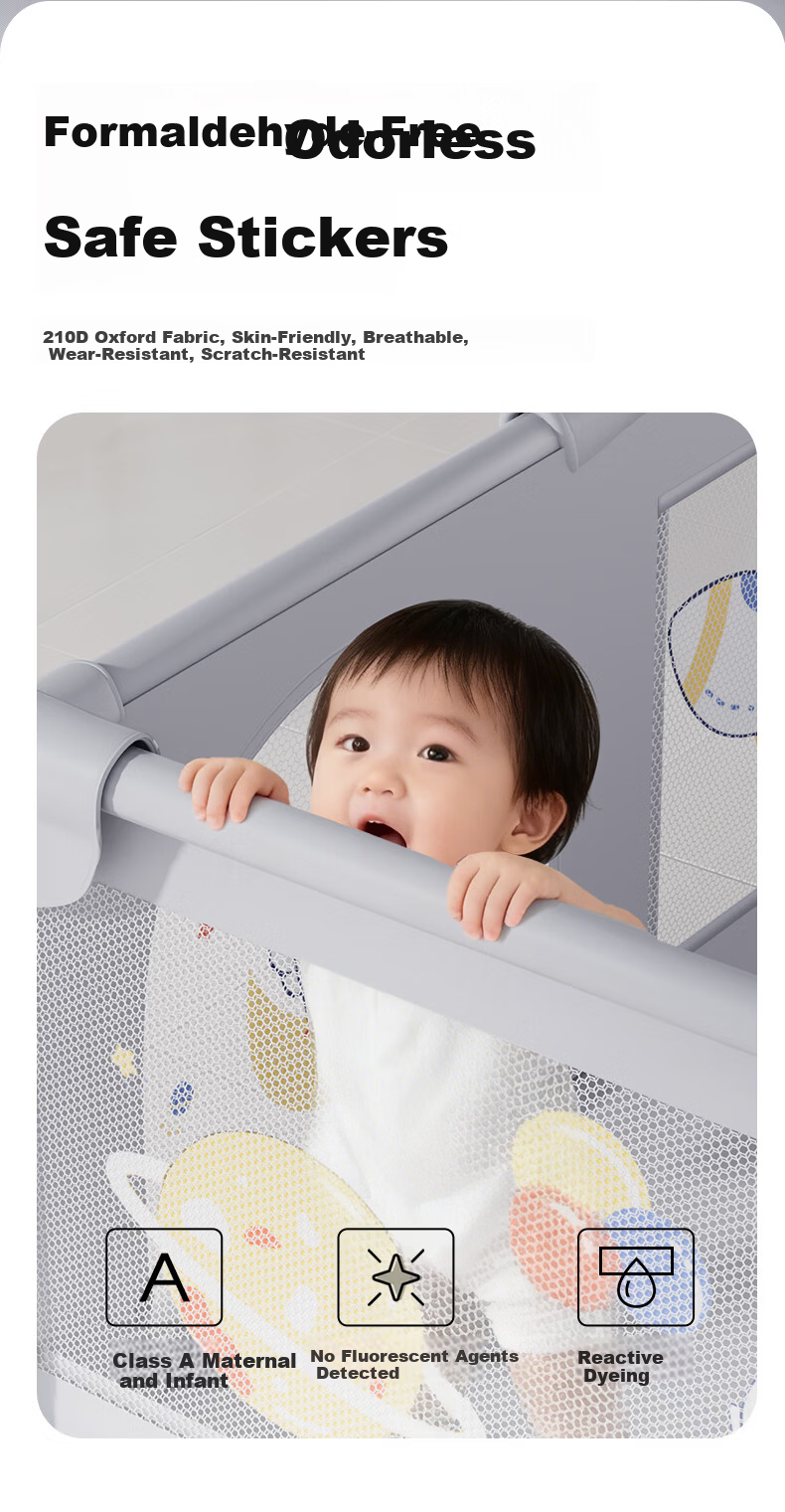 Beiboshi Babybox Baby Play Pen, Infant And Toddler Safety Barrier, Crawling Mat for Living Room And Indoor Use 12
