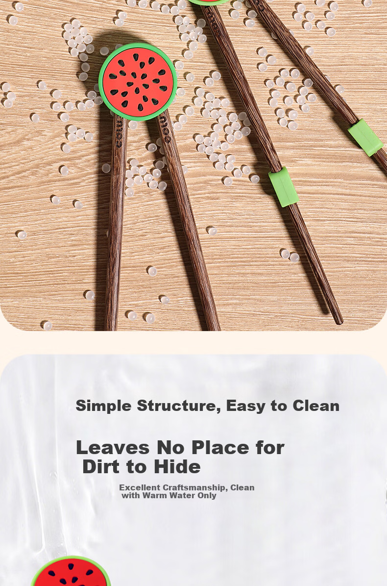 CORN Children's Chopsticks Training Set for Ages 3-6, Wooden Non-Slip Learning Chopsticks for Home Use 4