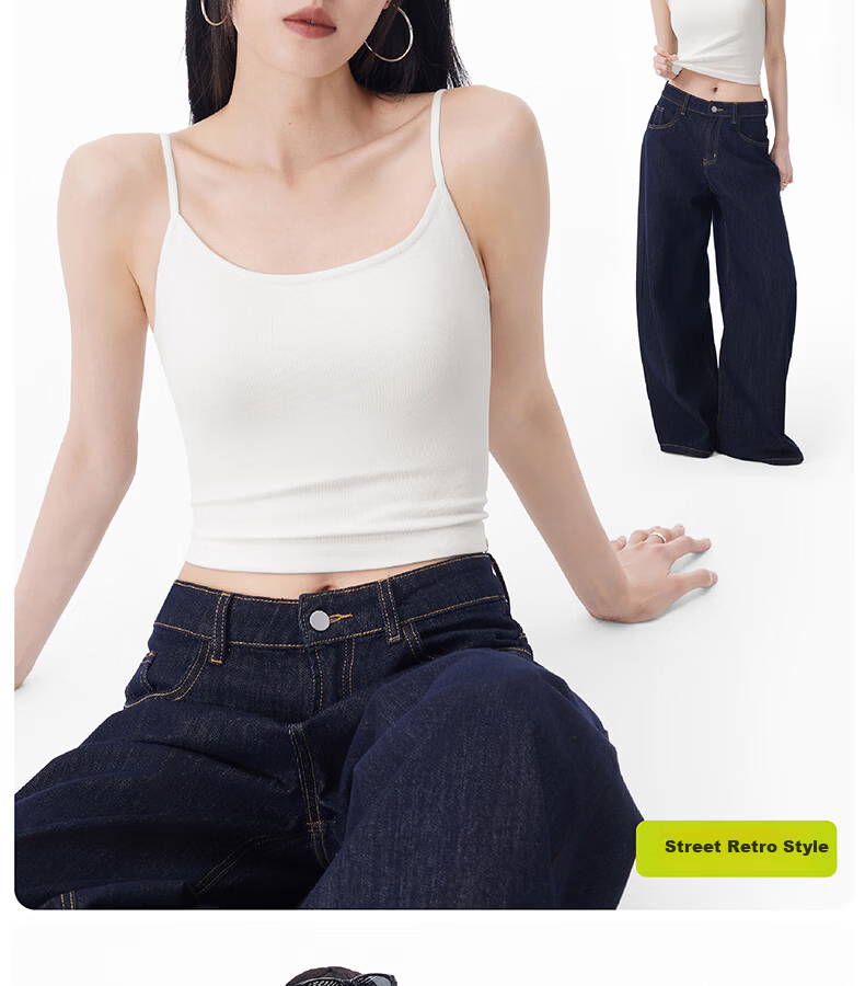 Half-Training Camisole with Chest Pad, Backless Bra, Integrated Inner Wear and Outer Wear, Cloudy Gray, Size S 14