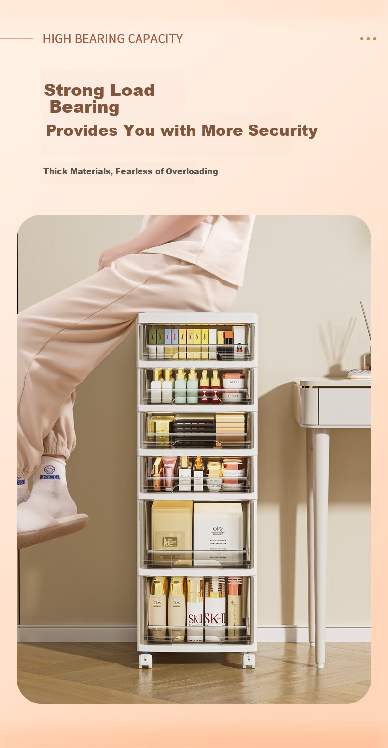 JEKO&JEKO Drawer Storage Cabinet Makeup Organizer Box Storage Cabinet File Cabinet Storage Rack Gap Cabinet 32cm Wide 3 Shallow 1 Deep 8