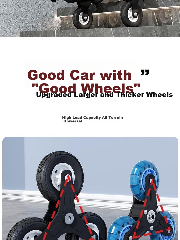 Paiying Foldable Hand Cart Folding Trolley Household Stair-Climbing Shopping Cart Small Pull Rod Cart 5