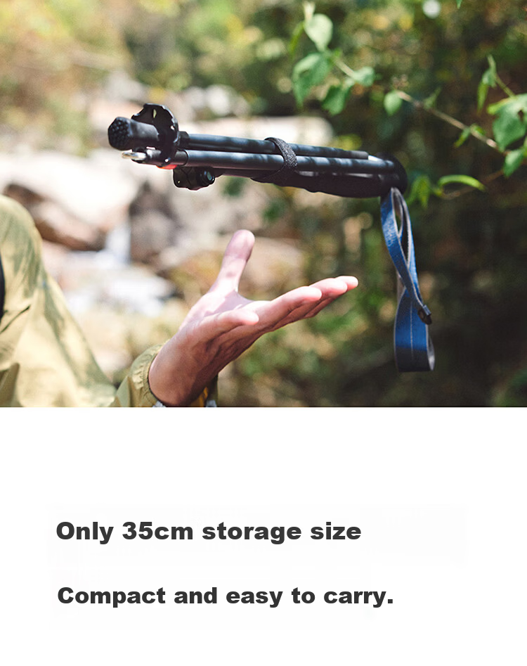 Naturehike Nuoke Changfeng Pro 5-Section Folding Aluminum Alloy Trekking Pole Professional Outdoor Hiking Stick Ultra-Light for Men and Women 4