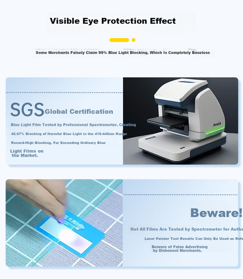 Youpin Monitor Computer Anti-Blue Light Protective Screen, Desktop Laptop Screen Protector, Anti-Radiation Eye Protection Blue Light Film Protective Cover, Acrylic Hanging Type, 11.6 Inches, 16:9 13