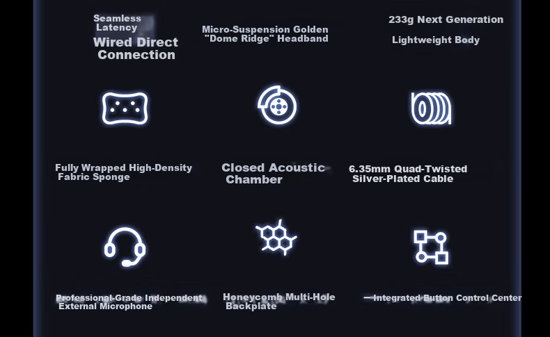IKF VP5 Over-Ear Wired Headphones High-Fidelity HiFi Sound Fully Closed Monitoring Studio Recording Gaming FPS Mic Computer Mobile Universal 32