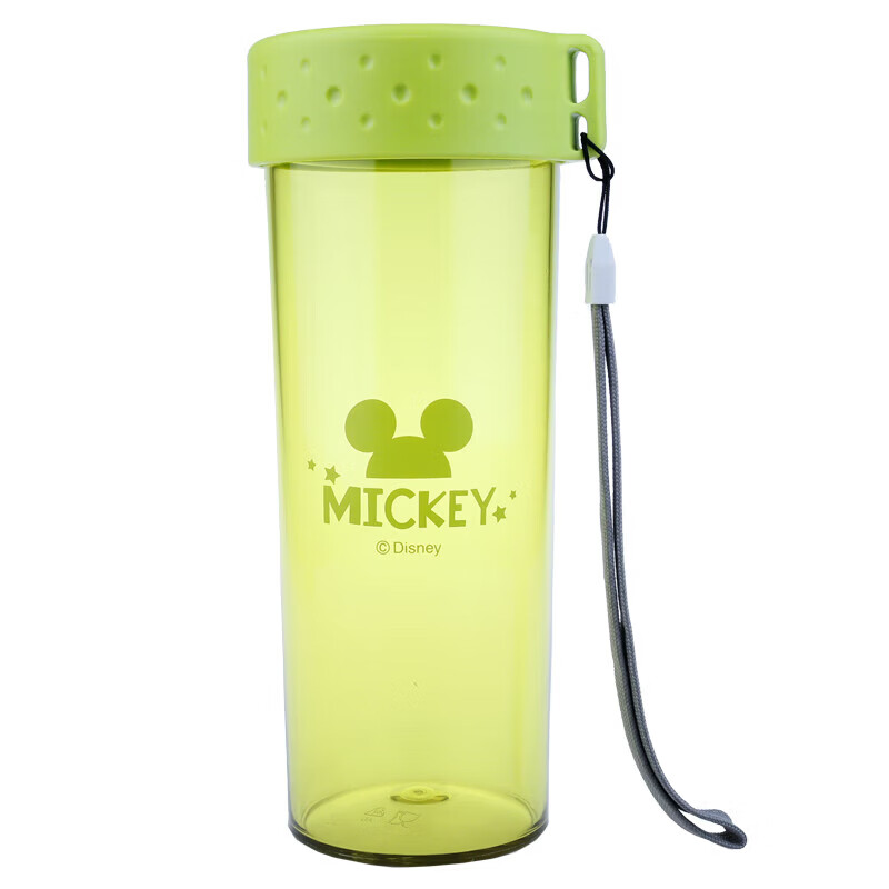 Disney Plastic Portable Sports Water Bottle with Tea Infuser 480ML Green