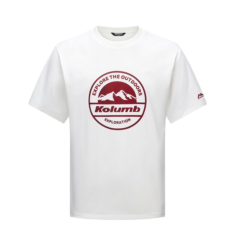 Kolumb Outdoor T-Shirt Summer Sun Protection Quick-Dry Moisture-Wicking Commuting Couple Running Fitness Short Sleeve Cloud Dance White 2XL