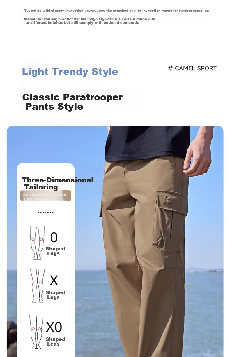 CAMEL Quick-Dry Workwear Women's Outdoor Hiking Travel Casual Woven Pants J25BAYL6079 Camellia Pink L 5