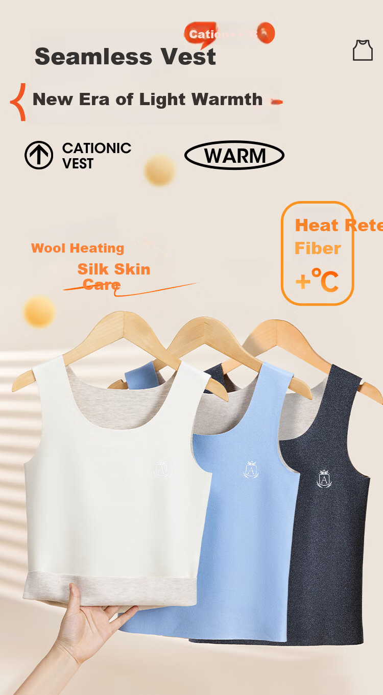 Dingguagua Children's Warm Vest Autumn Winter Fleece Lined Boys Innerwear Seamless Base Layer Boys Large Kids Underwear Vest 1