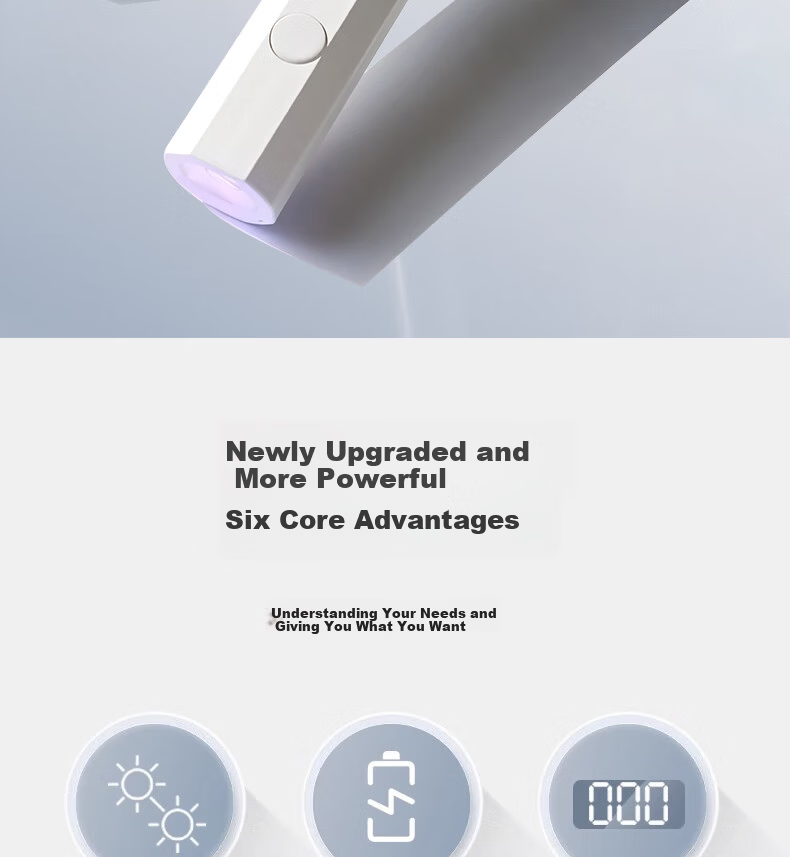 Feihou One-Button Nail Lamp Portable Handheld Nail Dryer Screen Display High-Intensity Focused Quick-Dry Small Home UV LED Gel Curing Lamp 2