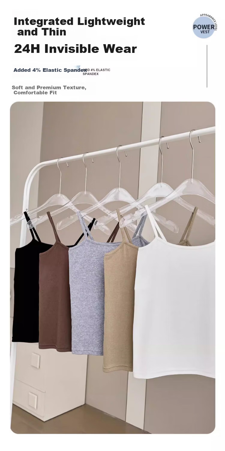 GUJIN Cotton Blend Women's Camisole Vest No Padding Base Layer Top Outerwear Blazer Inner Wear XL 7