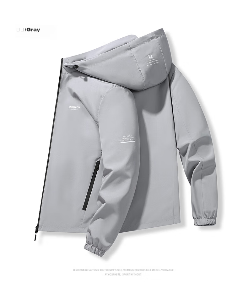 ROMON Men's Jacket Spring Autumn Trendy Outdoor Sports Casual Windproof Coat JK01 Blue Fleece Lined 3X 9