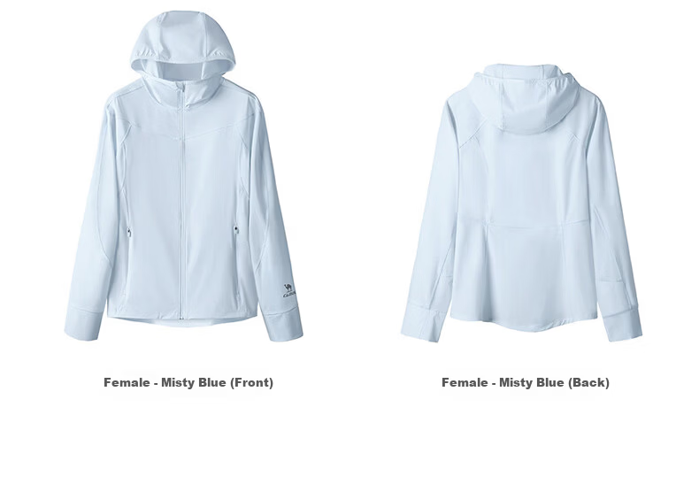 CAMEL Women's Sports Sun Protection Jacket Ice Cool Quick-Dry Outdoor Slim Fit Hooded Coat C26BZ0L7046 Phantom Black XXL 15